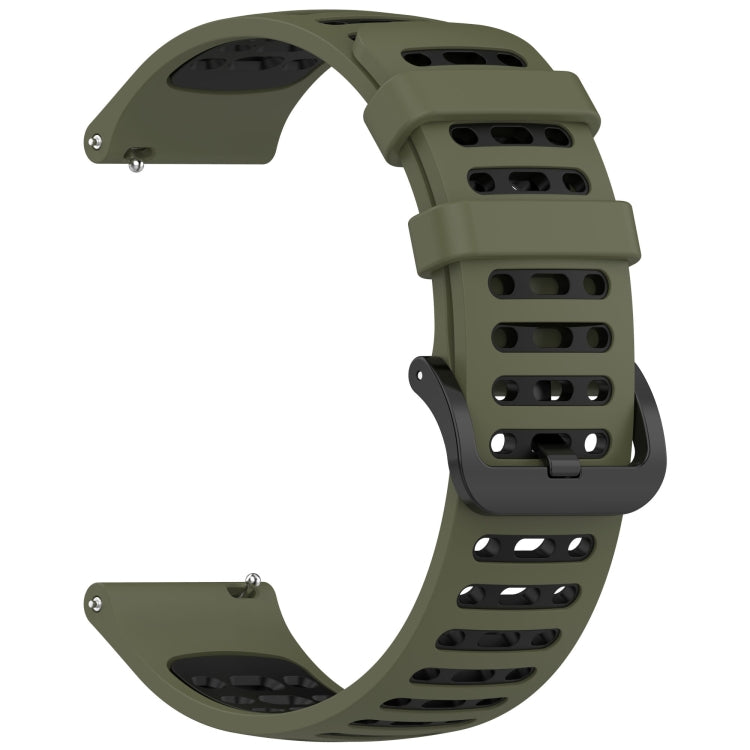 For Keep Watch Pilot 1 Two Color Holes Style Quick Release Silicone Watch Band