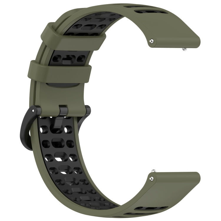 For Keep Watch Pilot 1 Two Color Holes Style Quick Release Silicone Watch Band