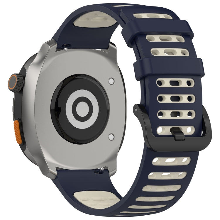 For Keep Watch Pilot 1 Two Color Holes Style Quick Release Silicone Watch Band