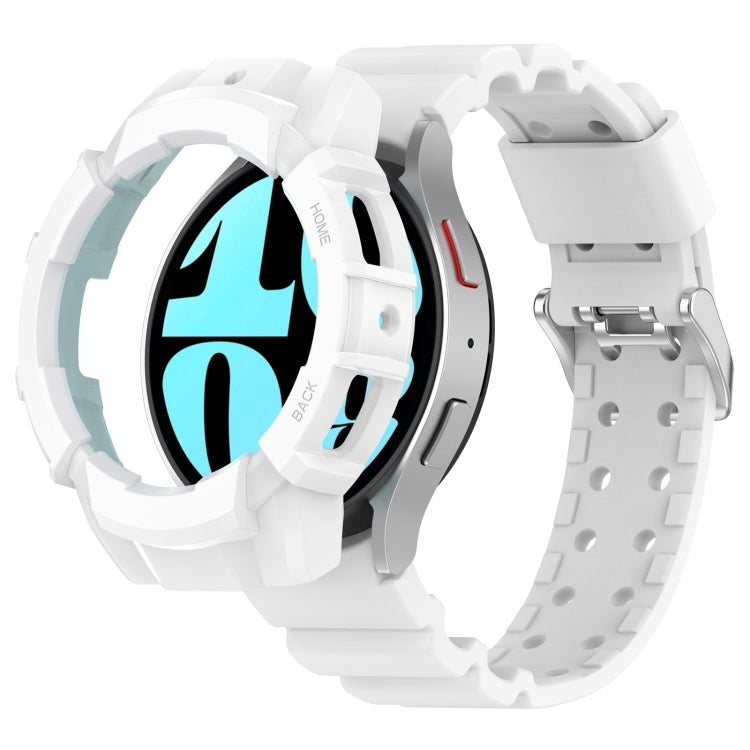 For Samsung Galaxy Watch 7 40mm Armor Silicone Watch Band with Watch Case Set