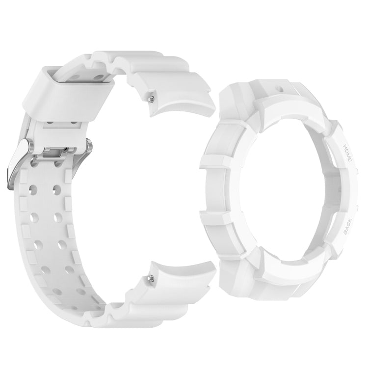For Samsung Galaxy Watch 7 40mm Armor Silicone Watch Band with Watch Case Set