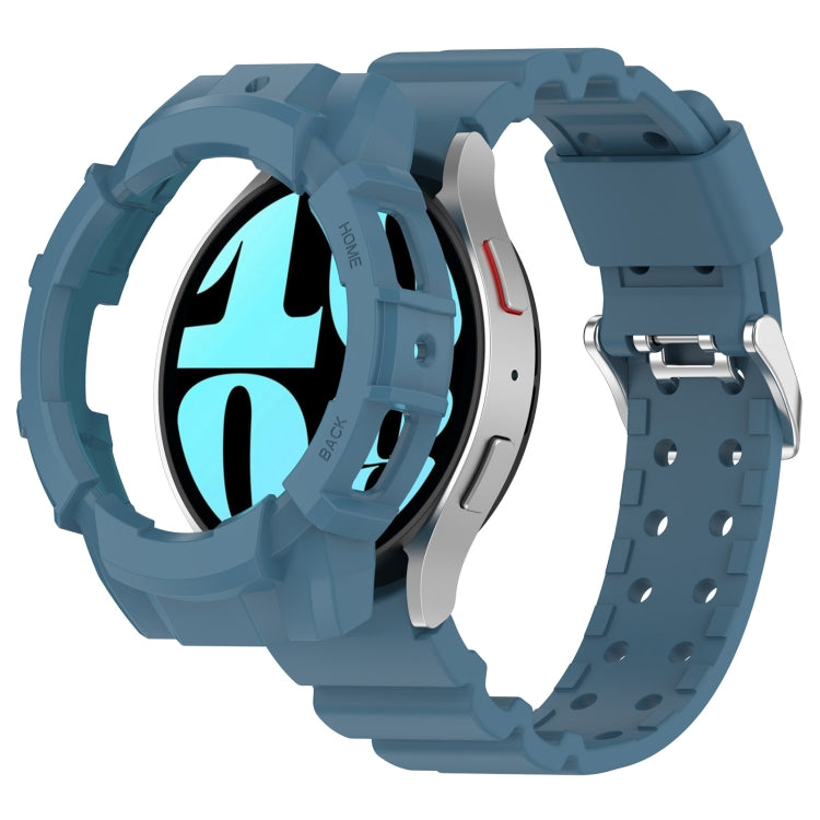 For Samsung Galaxy Watch 7 40mm Armor Silicone Watch Band with Watch Case Set