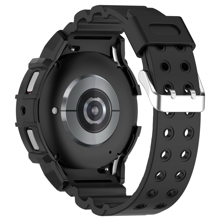 For Samsung Galaxy Watch 7 40mm Armor Silicone Watch Band with Watch Case Set