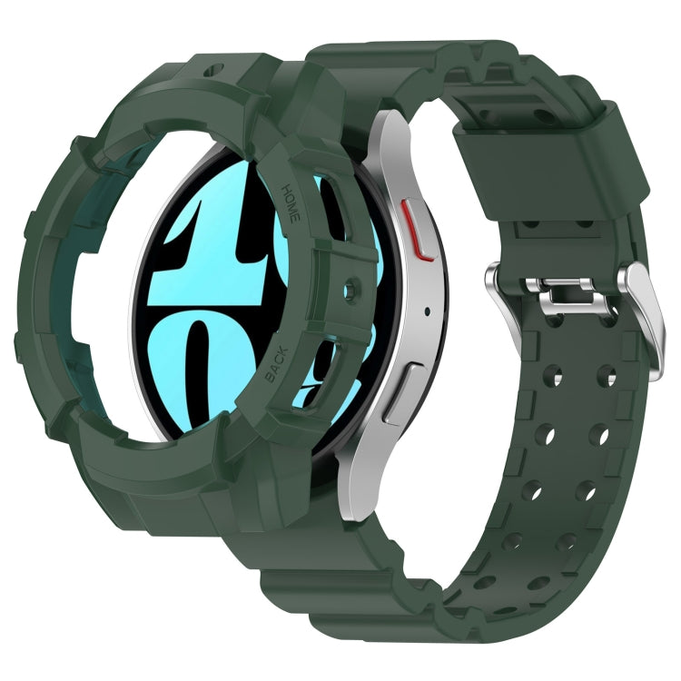 For Samsung Galaxy Watch 7 40mm Armor Silicone Watch Band with Watch Case Set