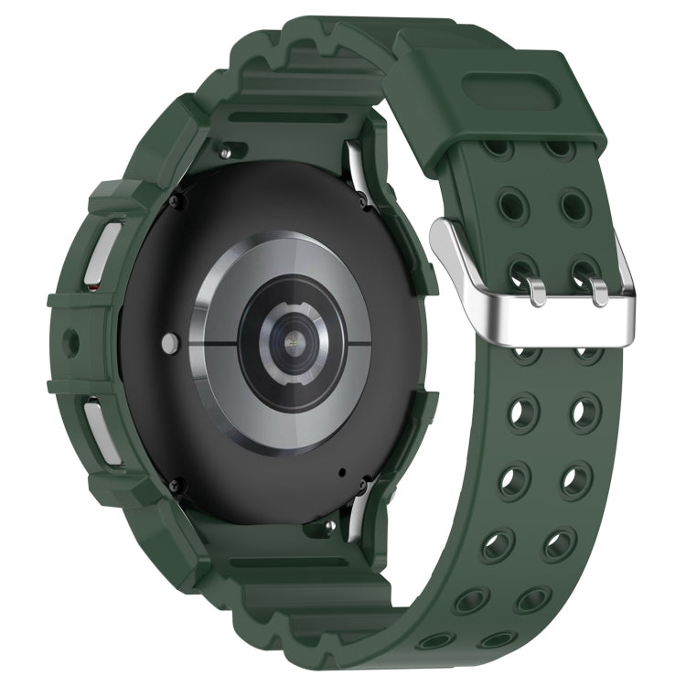 For Samsung Galaxy Watch 7 40mm Armor Silicone Watch Band with Watch Case Set