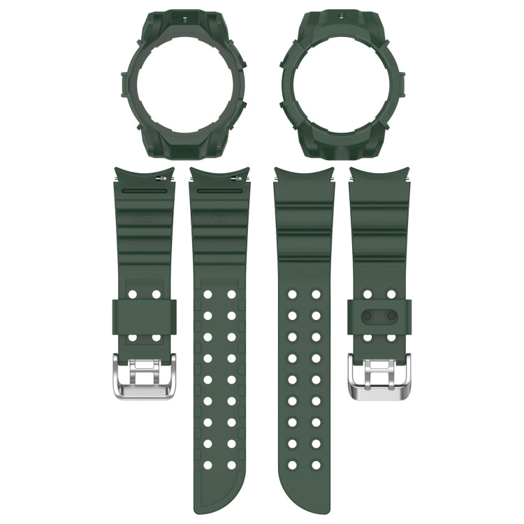 For Samsung Galaxy Watch 7 40mm Armor Silicone Watch Band with Watch Case Set
