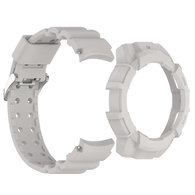 For Samsung Galaxy Watch 7 40mm Armor Silicone Watch Band with Watch Case Set