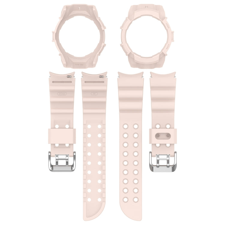 For Samsung Galaxy Watch 7 40mm Armor Silicone Watch Band with Watch Case Set