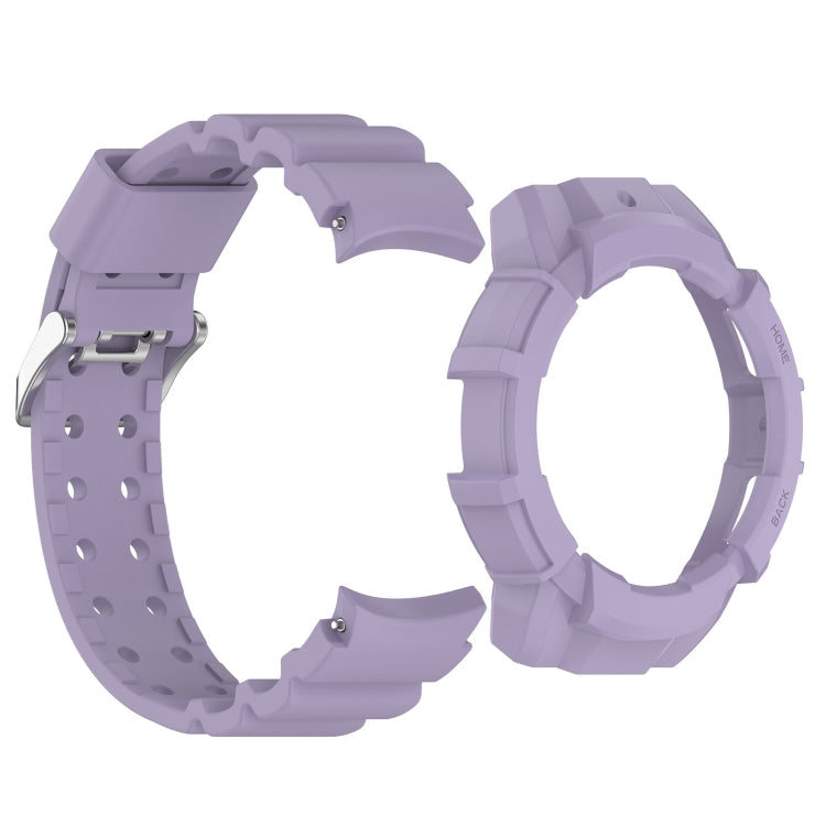 For Samsung Galaxy Watch 7 40mm Armor Silicone Watch Band with Watch Case Set