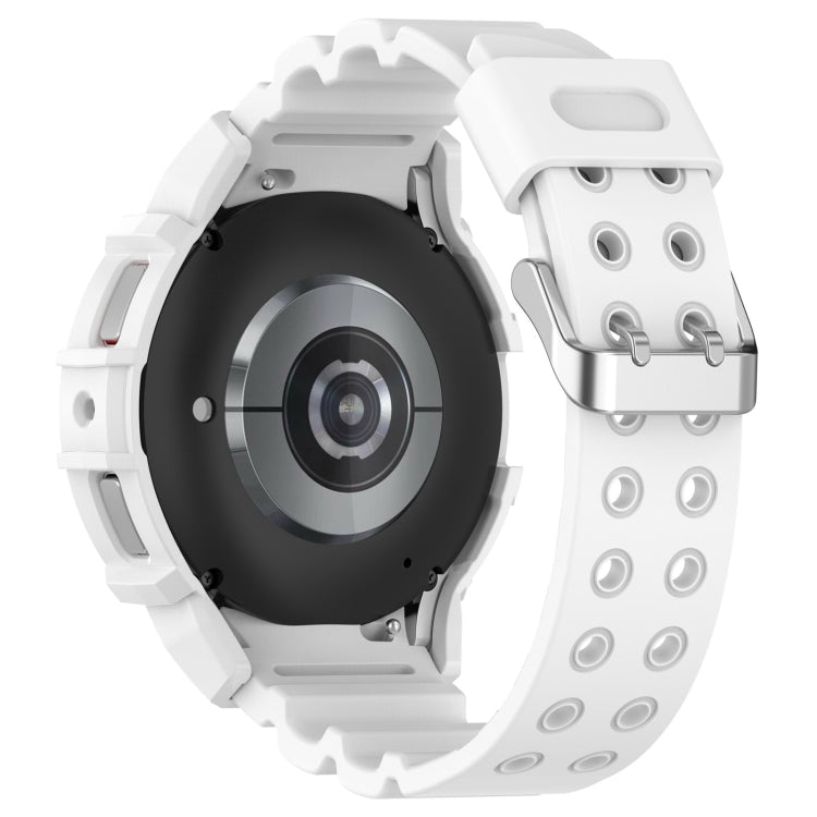 For Samsung Galaxy Watch 7 44mm Armor Silicone Watch Band with Watch Case Set