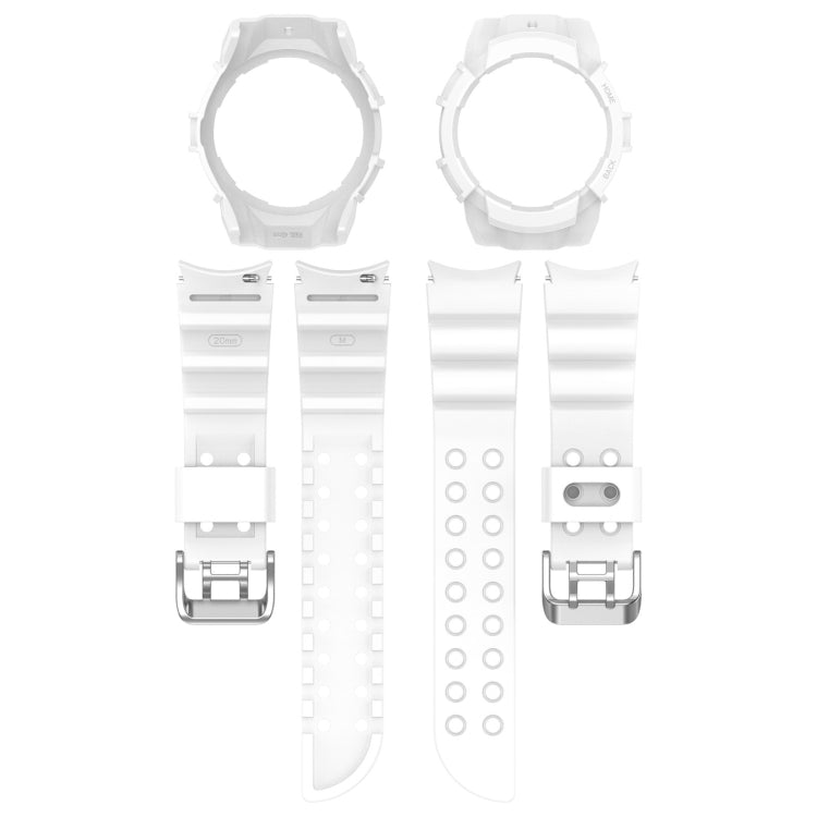 For Samsung Galaxy Watch 7 44mm Armor Silicone Watch Band with Watch Case Set