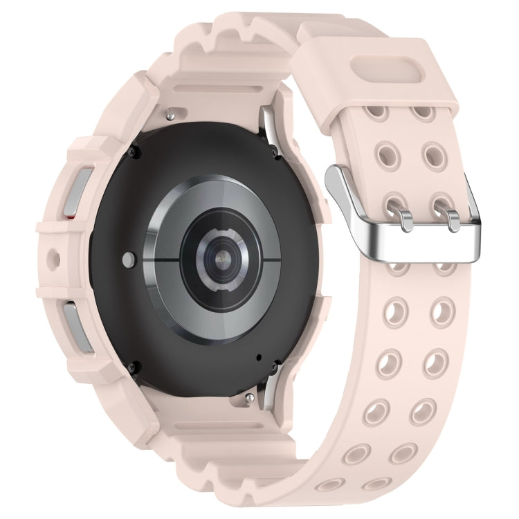 For Samsung Galaxy Watch 7 44mm Armor Silicone Watch Band with Watch Case Set