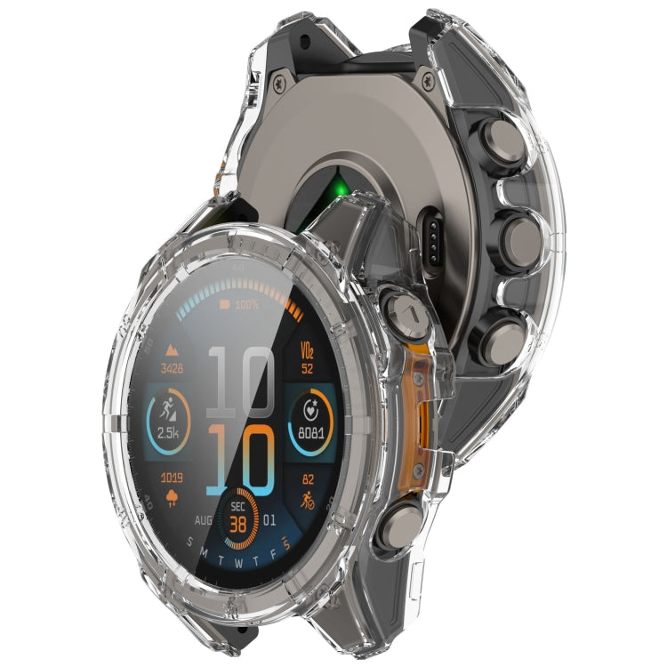 For Garmin Fenix 8 MIP 51mm Solar Scale Tempered Film Integrated PC Watch Case