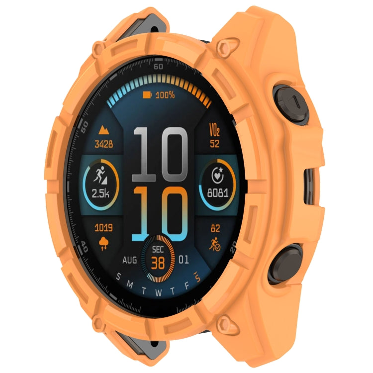 For Garmin Fenix 8 MIP 47mm Solar Armour Hollow TPU Half Coverage Watch Case Solar Version