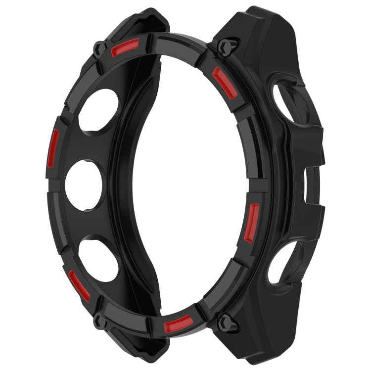 For Garmin Fenix 8 MIP 51mm Solar Armour Hollow TPU Half Coverage Watch Case Solar Version