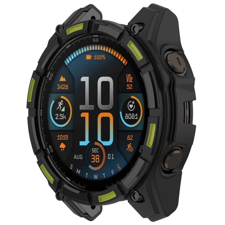 For Garmin Fenix 8 MIP 51mm Solar Armour Hollow TPU Half Coverage Watch Case Solar Version
