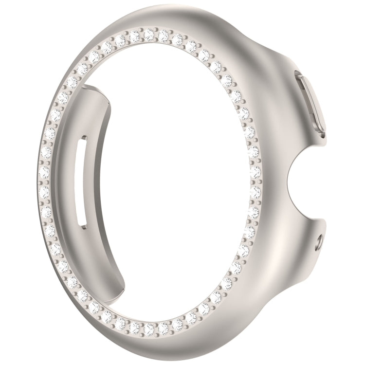 For Google Pixel Watch Diamond Electroplated PC Half Coverage Watch Protective Case