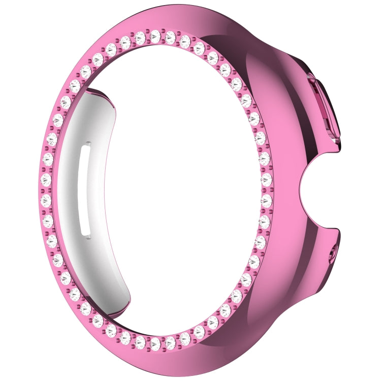 For Google Pixel Watch 3 45mm Diamond Electroplated PC Half Coverage Watch Protective Case