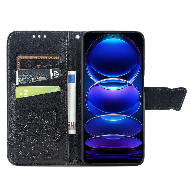 For HMD Skyline Butterfly Love Flower Embossed Leather Phone Case