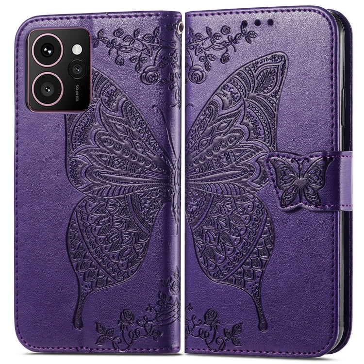 For HMD Skyline Butterfly Love Flower Embossed Leather Phone Case