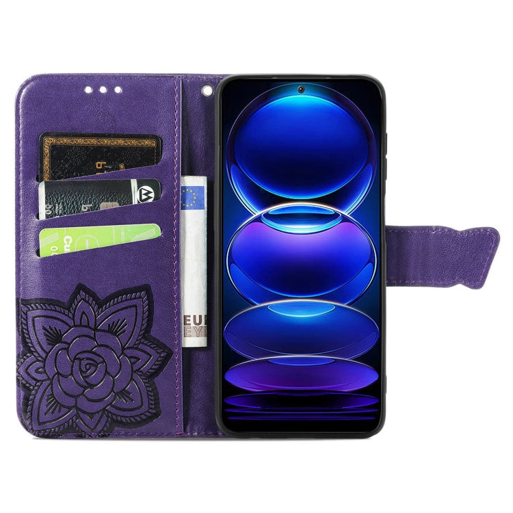 For HMD Skyline Butterfly Love Flower Embossed Leather Phone Case