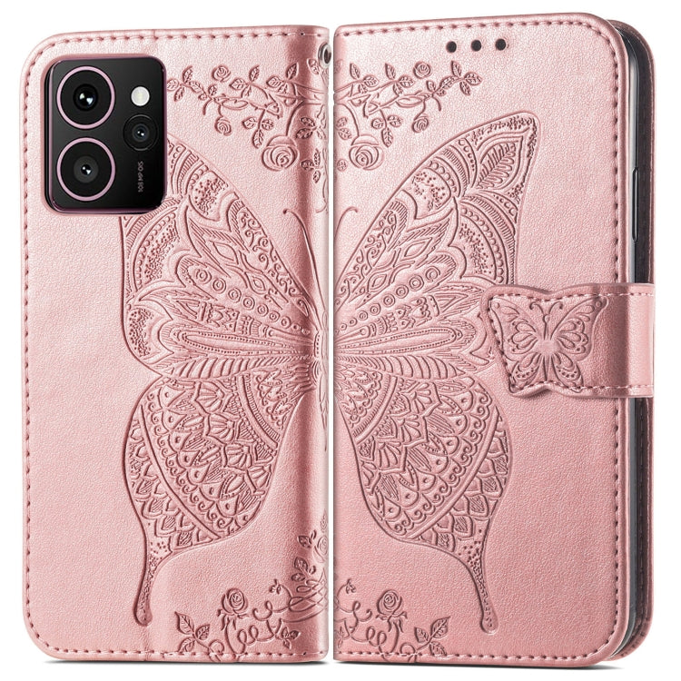 For HMD Skyline Butterfly Love Flower Embossed Leather Phone Case
