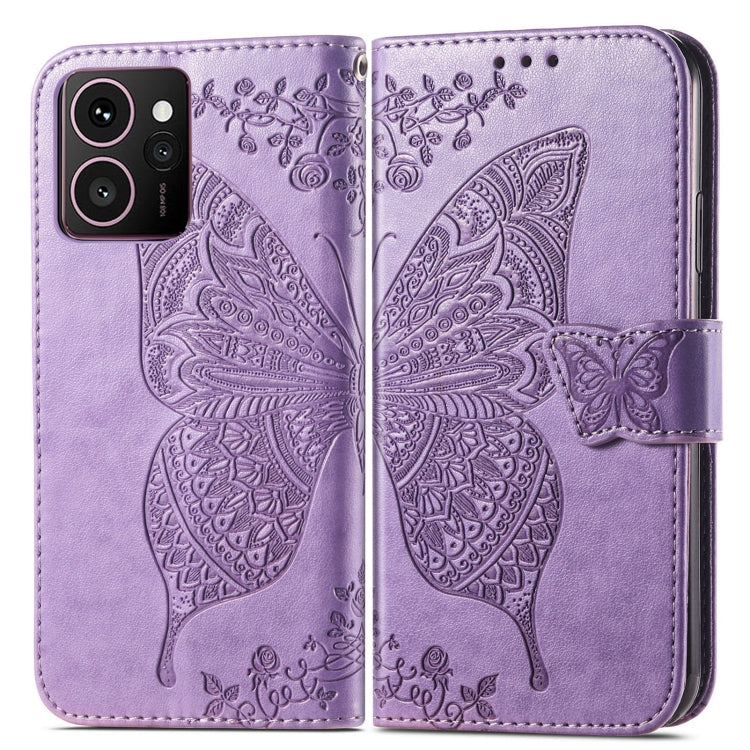 For HMD Skyline Butterfly Love Flower Embossed Leather Phone Case
