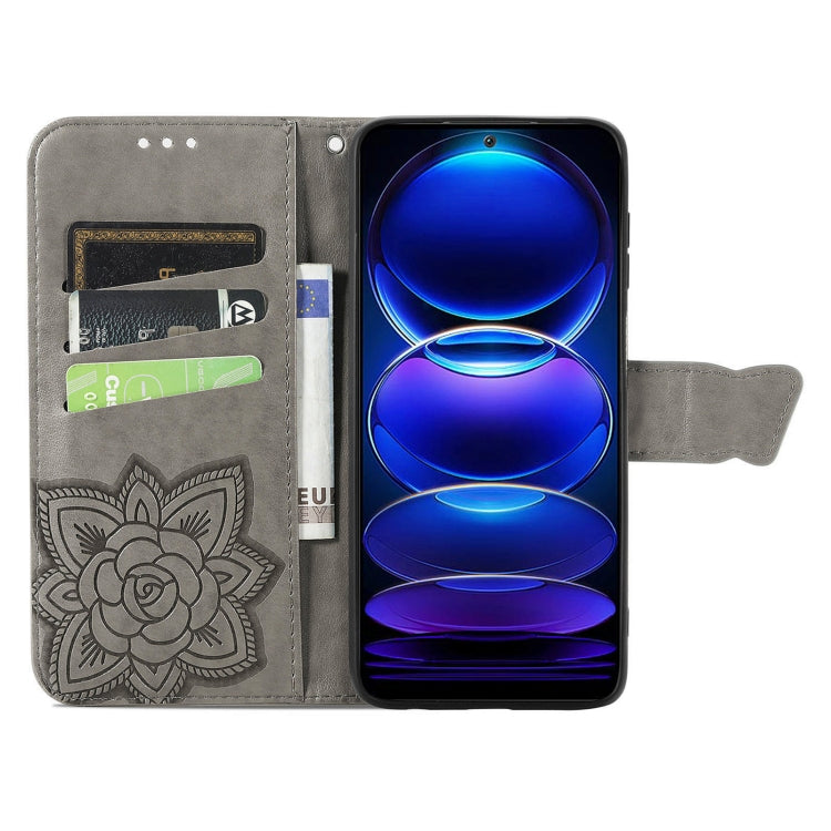 For HMD Skyline Butterfly Love Flower Embossed Leather Phone Case