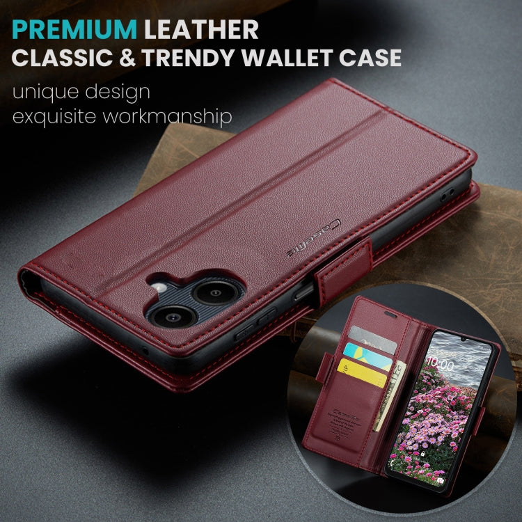 For Samsung Galaxy A07 / A06 CaseMe 023 Butterfly Buckle Litchi Texture RFID Anti-theft Leather Phone Case