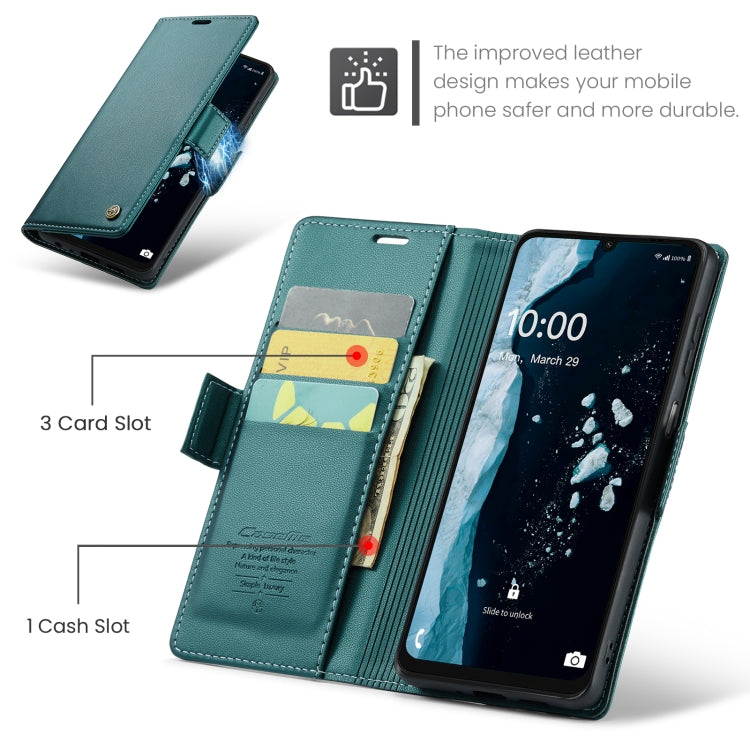 For Samsung Galaxy A07 / A06 CaseMe 023 Butterfly Buckle Litchi Texture RFID Anti-theft Leather Phone Case