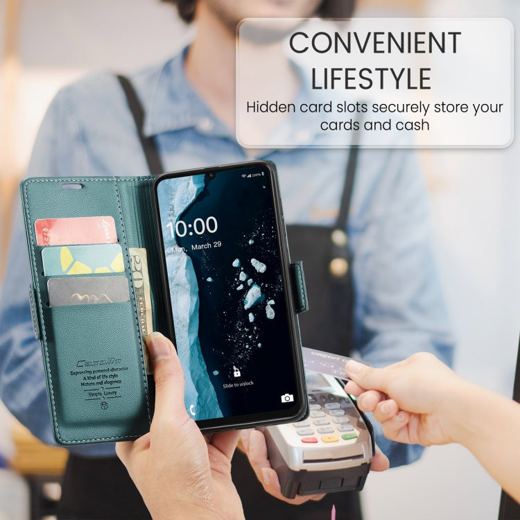 For Samsung Galaxy A07 / A06 CaseMe 023 Butterfly Buckle Litchi Texture RFID Anti-theft Leather Phone Case
