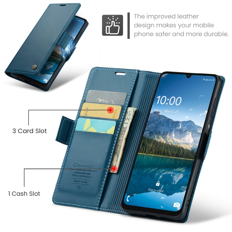 For Samsung Galaxy A07 / A06 CaseMe 023 Butterfly Buckle Litchi Texture RFID Anti-theft Leather Phone Case
