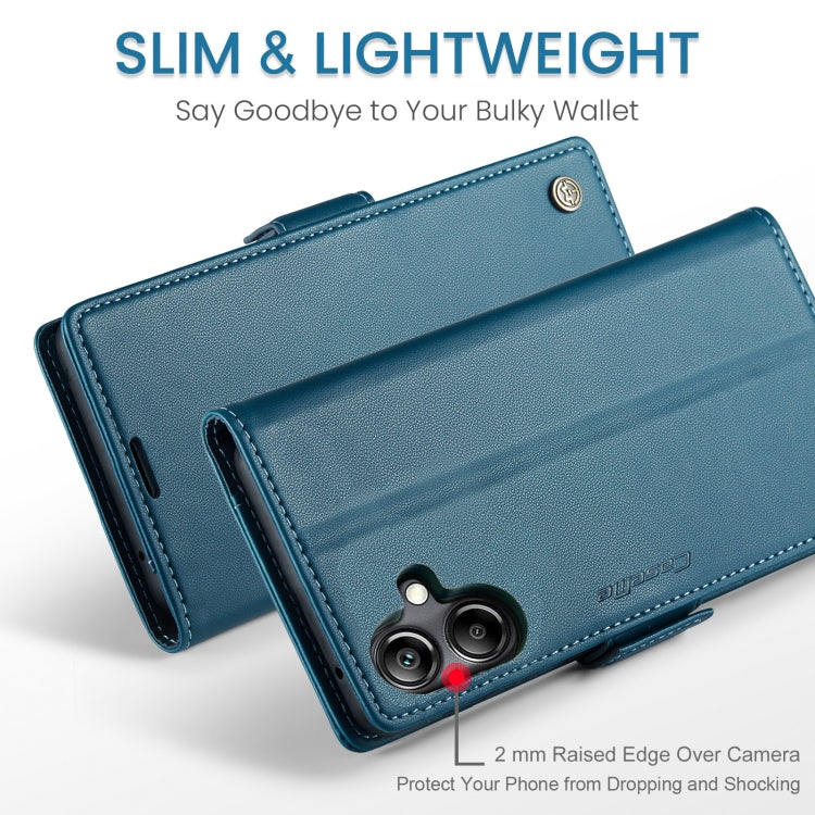 For Samsung Galaxy A07 / A06 CaseMe 023 Butterfly Buckle Litchi Texture RFID Anti-theft Leather Phone Case