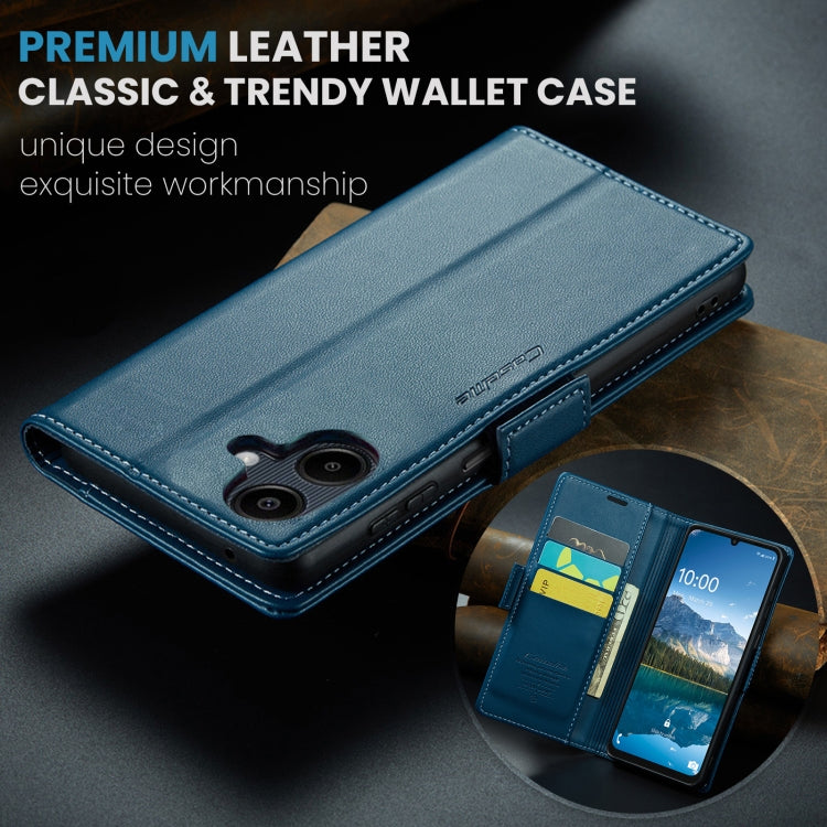 For Samsung Galaxy A07 / A06 CaseMe 023 Butterfly Buckle Litchi Texture RFID Anti-theft Leather Phone Case
