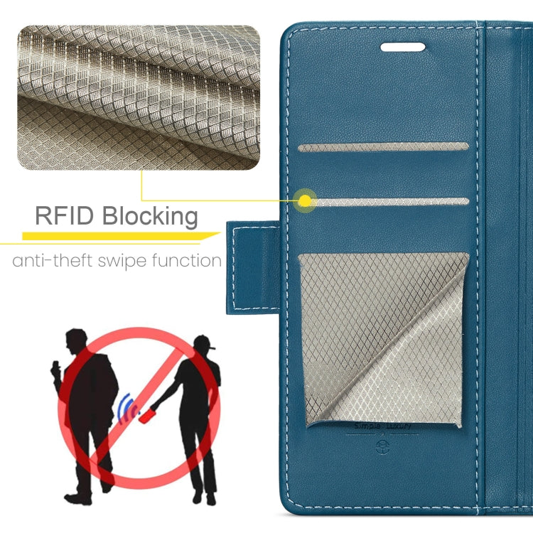 For Samsung Galaxy A07 / A06 CaseMe 023 Butterfly Buckle Litchi Texture RFID Anti-theft Leather Phone Case