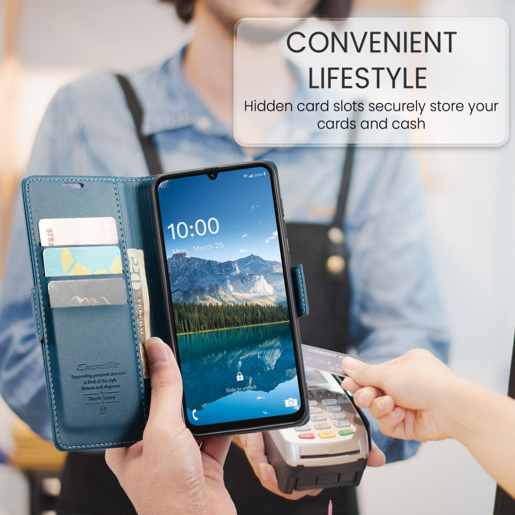 For Samsung Galaxy A07 / A06 CaseMe 023 Butterfly Buckle Litchi Texture RFID Anti-theft Leather Phone Case
