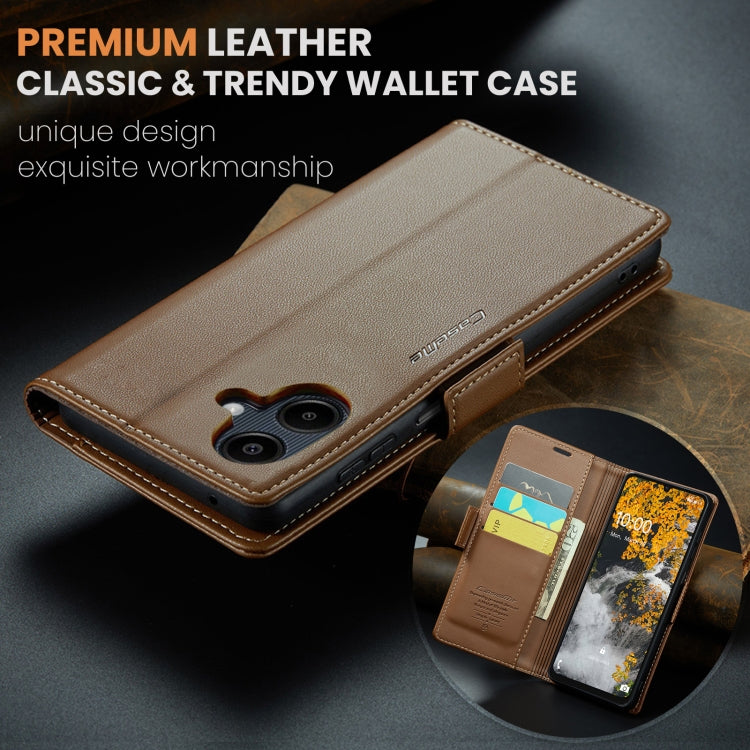 For Samsung Galaxy A07 / A06 CaseMe 023 Butterfly Buckle Litchi Texture RFID Anti-theft Leather Phone Case