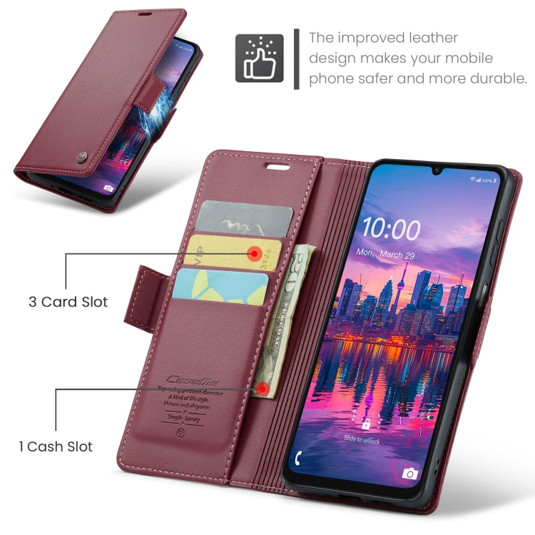 For Samsung Galaxy A16 5G CaseMe 023 Butterfly Buckle Litchi Texture RFID Anti-theft Leather Phone Case