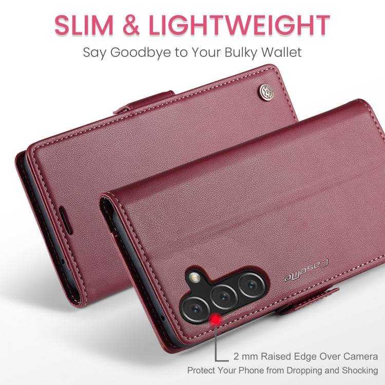 For Samsung Galaxy A16 5G CaseMe 023 Butterfly Buckle Litchi Texture RFID Anti-theft Leather Phone Case