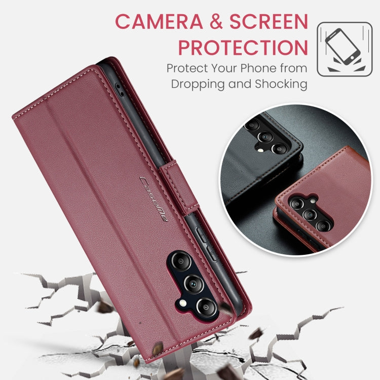For Samsung Galaxy A16 5G CaseMe 023 Butterfly Buckle Litchi Texture RFID Anti-theft Leather Phone Case