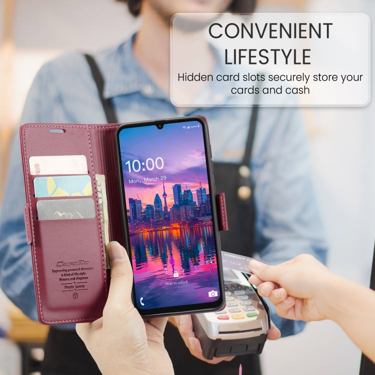 For Samsung Galaxy A16 5G CaseMe 023 Butterfly Buckle Litchi Texture RFID Anti-theft Leather Phone Case