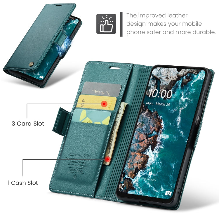 For Samsung Galaxy A16 5G CaseMe 023 Butterfly Buckle Litchi Texture RFID Anti-theft Leather Phone Case