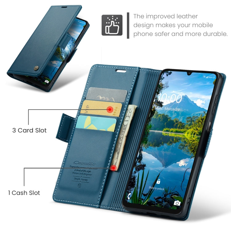 For Samsung Galaxy A16 5G CaseMe 023 Butterfly Buckle Litchi Texture RFID Anti-theft Leather Phone Case