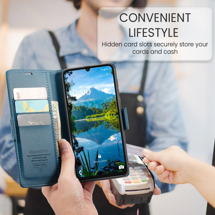 For Samsung Galaxy A16 5G CaseMe 023 Butterfly Buckle Litchi Texture RFID Anti-theft Leather Phone Case