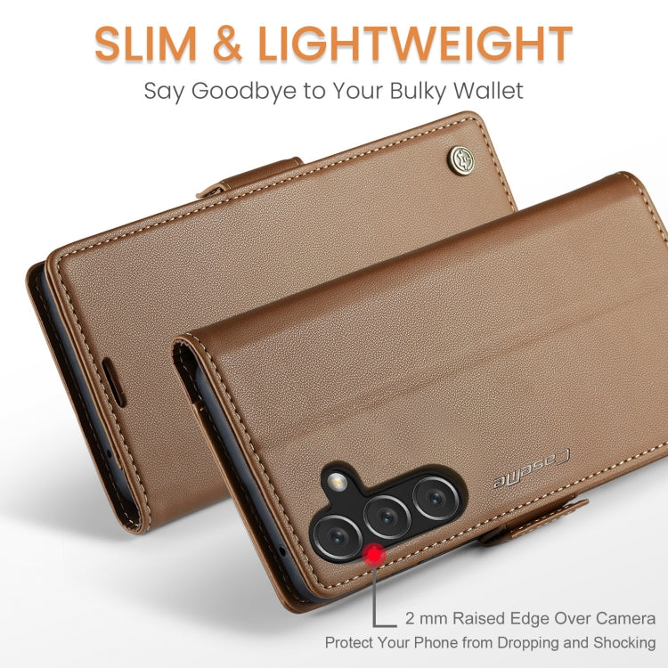 For Samsung Galaxy A16 5G CaseMe 023 Butterfly Buckle Litchi Texture RFID Anti-theft Leather Phone Case
