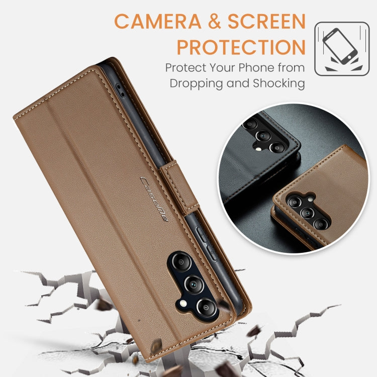 For Samsung Galaxy A16 5G CaseMe 023 Butterfly Buckle Litchi Texture RFID Anti-theft Leather Phone Case