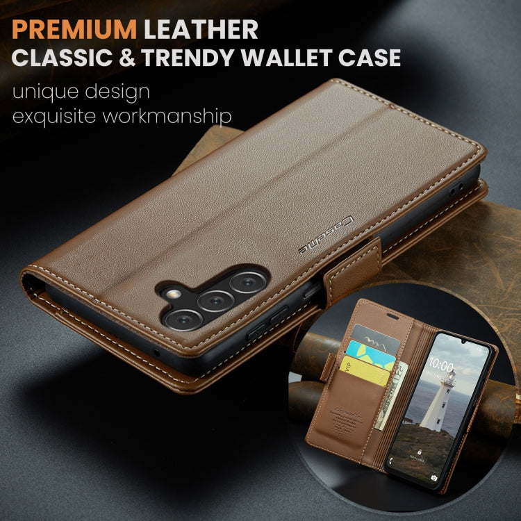 For Samsung Galaxy A16 5G CaseMe 023 Butterfly Buckle Litchi Texture RFID Anti-theft Leather Phone Case
