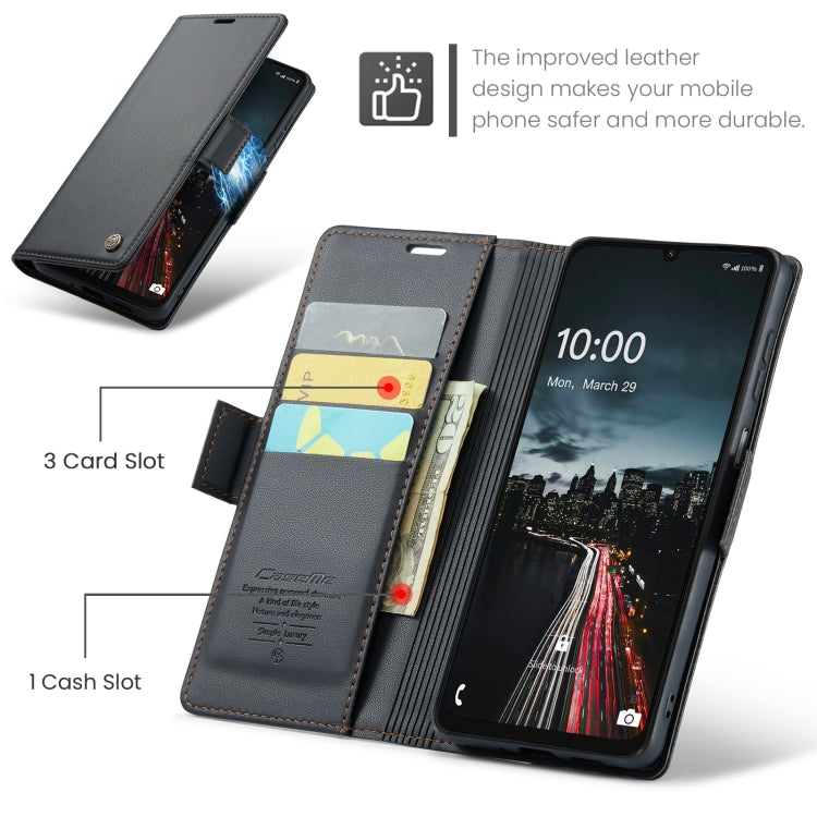 For Samsung Galaxy A16 5G CaseMe 023 Butterfly Buckle Litchi Texture RFID Anti-theft Leather Phone Case