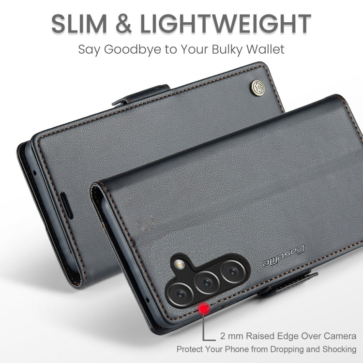 For Samsung Galaxy A16 5G CaseMe 023 Butterfly Buckle Litchi Texture RFID Anti-theft Leather Phone Case