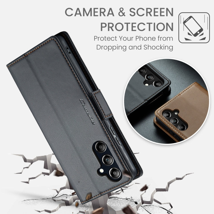 For Samsung Galaxy A16 5G CaseMe 023 Butterfly Buckle Litchi Texture RFID Anti-theft Leather Phone Case